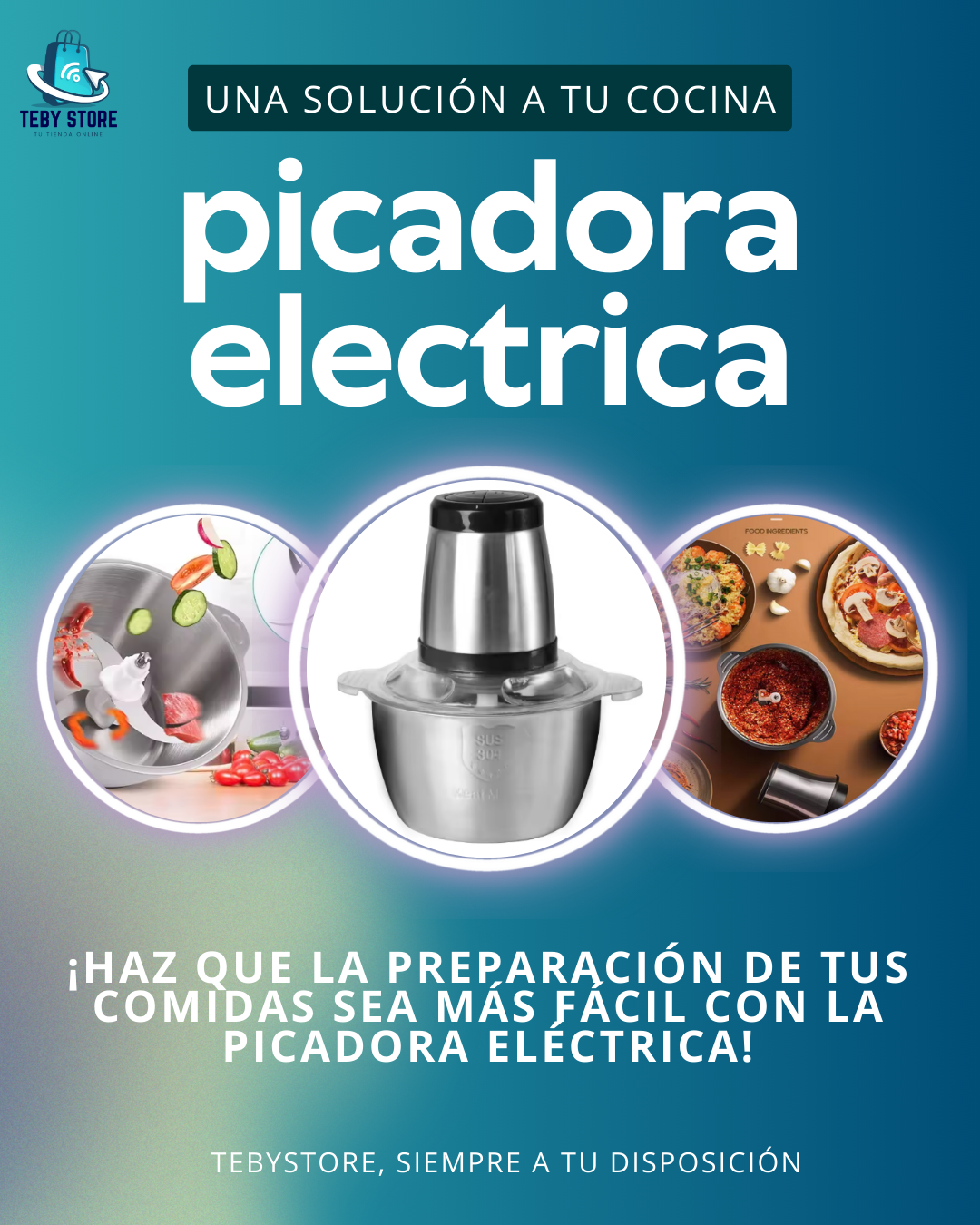 PICADORA ELECTRICA 2 VELOCIDADES✨🤩 ¡EL MEJOR ALIADO PARA TU COCINA!🎁¡ENVÍO GRATIS!🎁