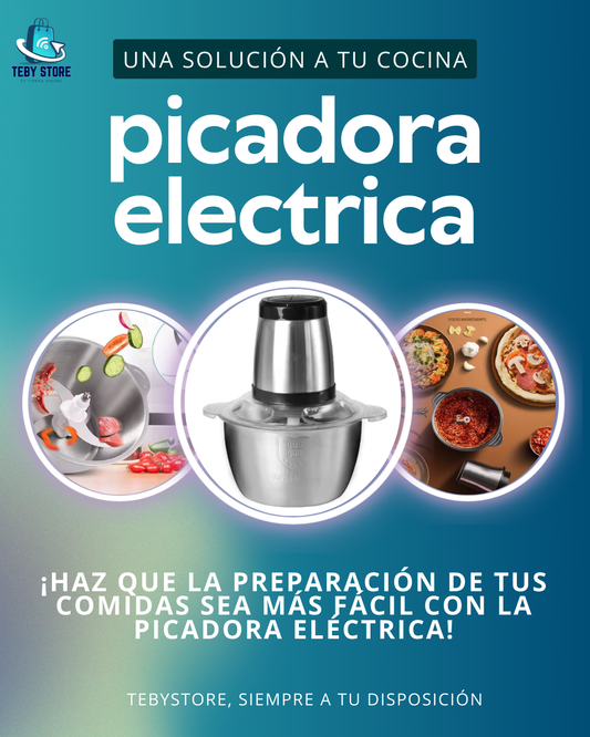 PICADORA ELECTRICA 2 VELOCIDADES✨🤩 ¡EL MEJOR ALIADO PARA TU COCINA!🎁¡ENVÍO GRATIS!🎁
