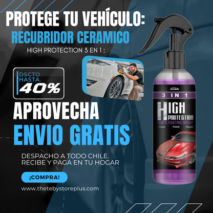 RECUBRIMIENTO CERAMICO 3 EN 1 HIGH PROTECTION: 😮¡Haz Que Tu Auto Brille Por Mucho Mas Tiempo¡ 🚘✨