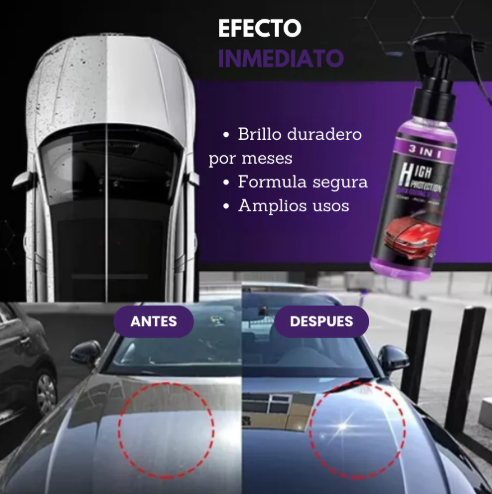 RECUBRIMIENTO CERAMICO 3 EN 1 HIGH PROTECTION: 😮¡Haz Que Tu Auto Brille Por Mucho Mas Tiempo¡ 🚘✨