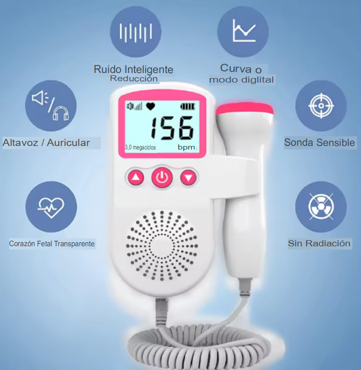 Monitor Fetal Doppler:😍💕¡Escucha los latidos de tu bebé En La Comodidad De Tu Hogar!🤰❤️🏡